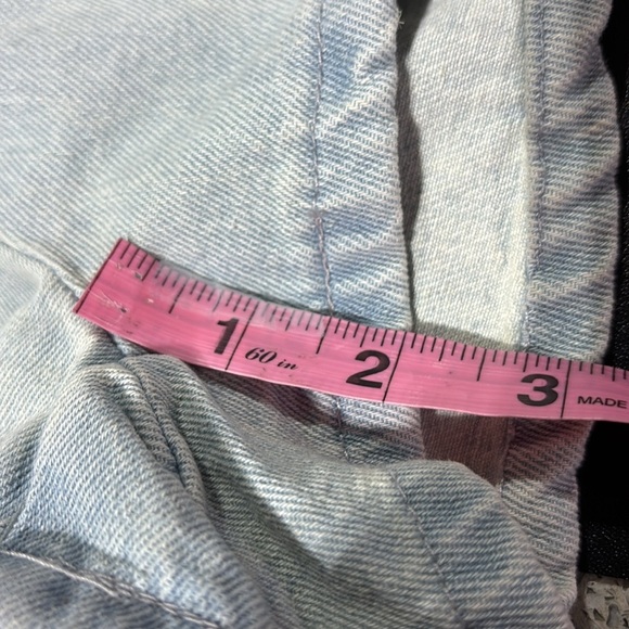 Altar’d State Light Wash,high rise,western silver belted,pocket,jean shorts - Picture 9 of 10